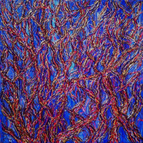 Reds in Blues
12" x 12"
acrylic on canvas
©2014